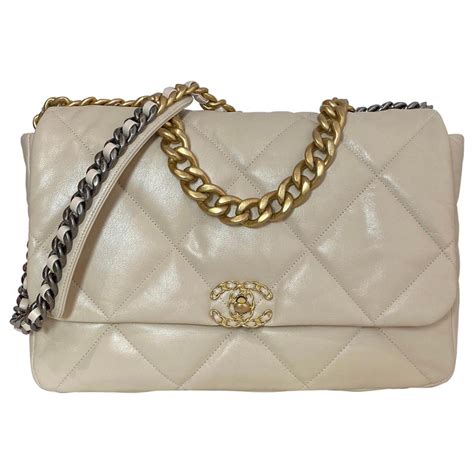 small chanel paris bag beige|large Chanel shoulder bag.